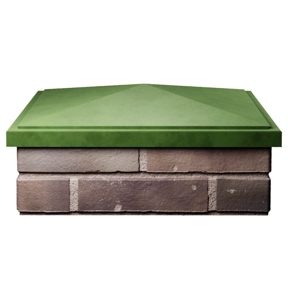 Колпак Zking БонаМоно Зеленый на столб 2х2 кирпича (515х515, 530х530мм) Тамбов фото