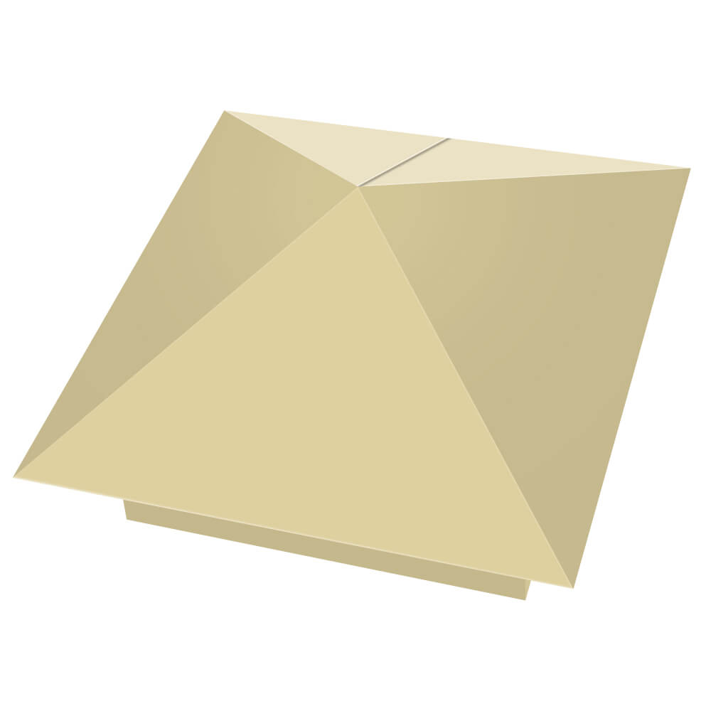 Колпак металлический 400х400мм RAL1014 Бежевый заборный Тамбов фото