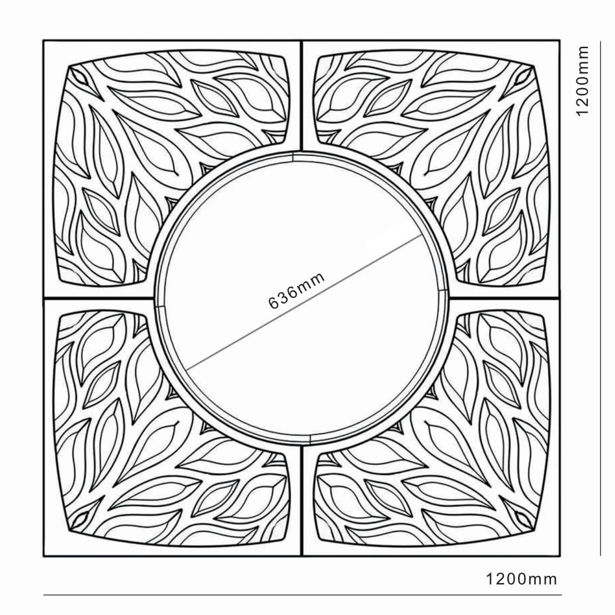 Приствольная решетка для дерева ZKING CRUST 1.2х1.2м Черная в Тамбове фото