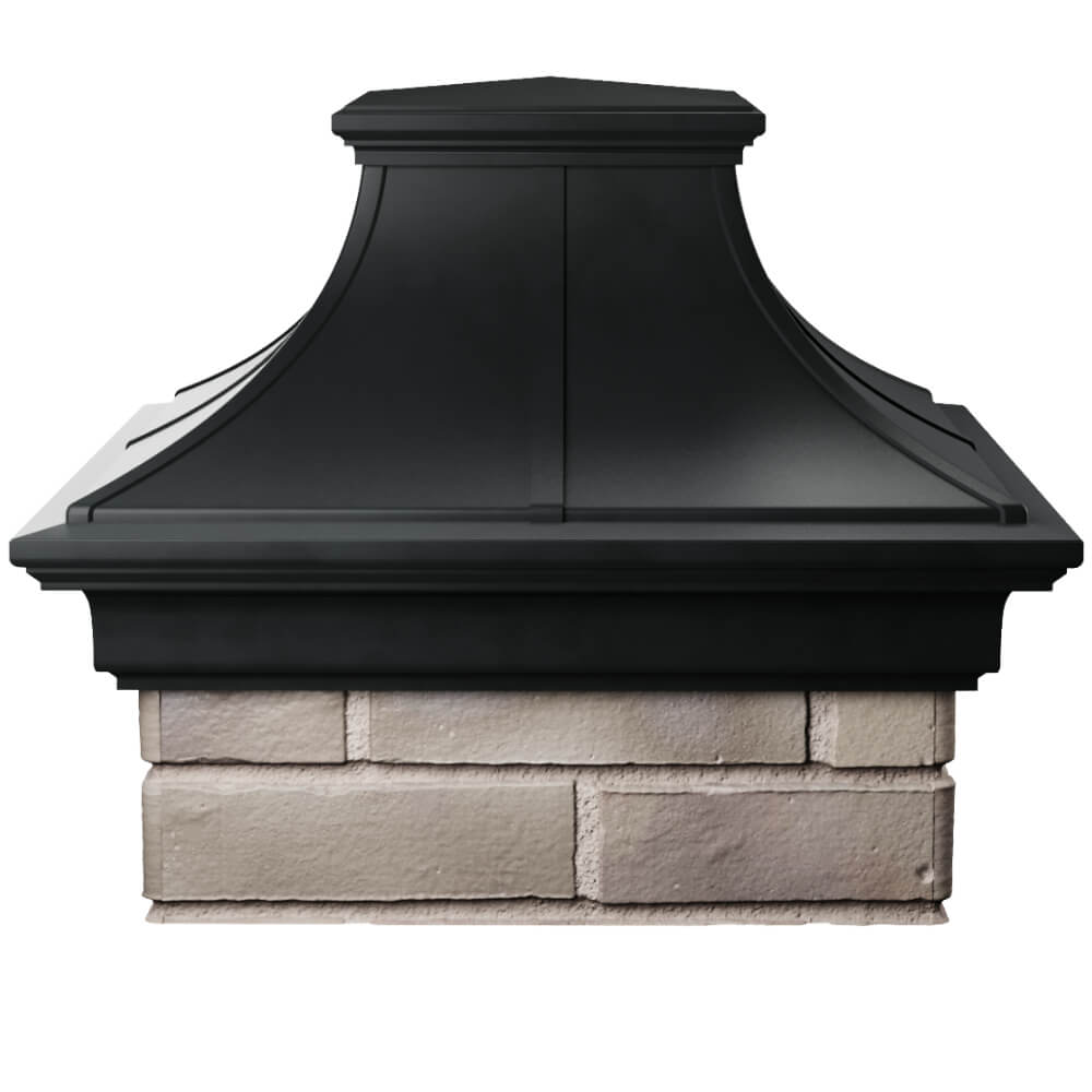 Колпак Zking Монблан Премиум Черный на столб 1.5х1.5 кирпича (385х385мм) Тамбов фото