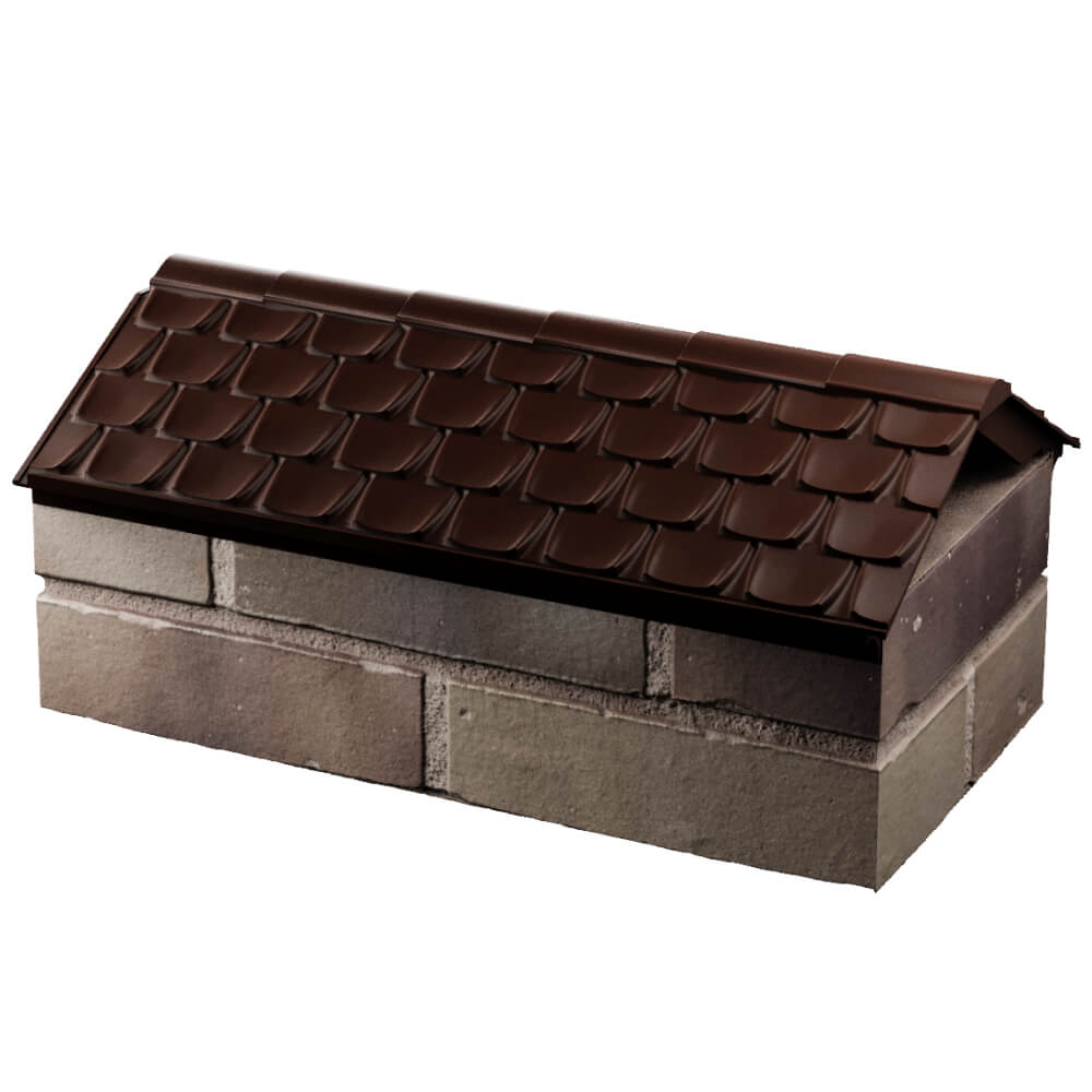 Парапет Zking Эльбрус Коричневый с посадкой на 1 кирпич (255мм) в Тамбове фото