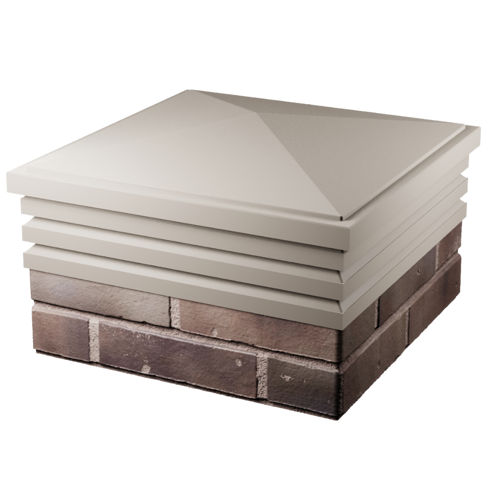 Колпак Zking Бона ХайТек Бежевый на столб 2х2 кирпича (513х513мм) в Тамбове фото