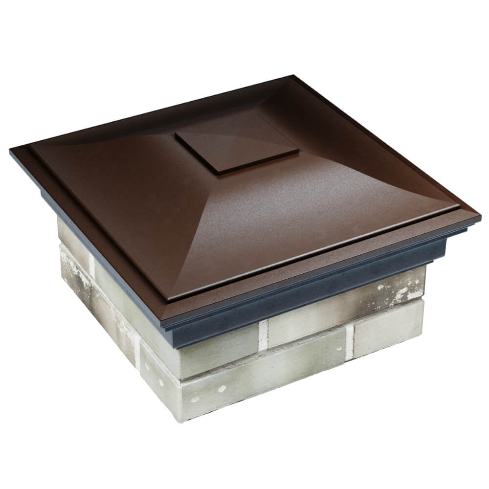 Колпак Zking Монблан Коричневый на столб 1.5х1.5 кирпича (385х385мм) в Тамбове фото