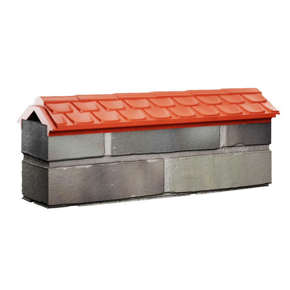 Парапет Zking Эльбрус Красный с посадкой на 0.5 кирпича (130мм) Тамбов фото
