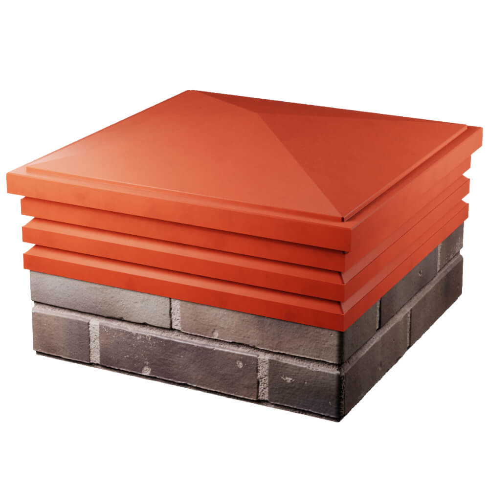 Колпак Zking Бона ХайТек Красный на столб 2х2 кирпича (513х513мм) в Тамбове фото