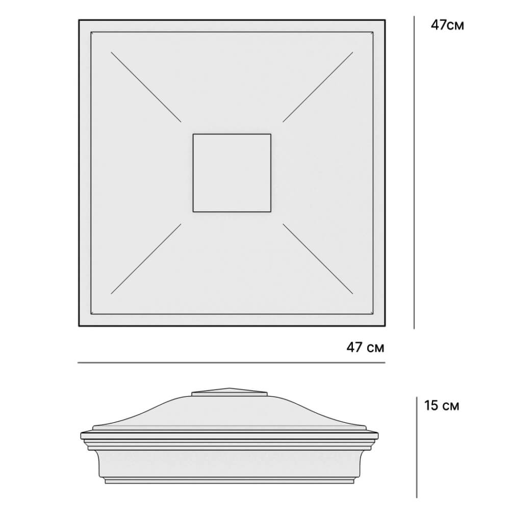 Колпак Zking Монблан Коричневый на столб 1.5х1.5 кирпича (385х385мм) в Тамбове фото