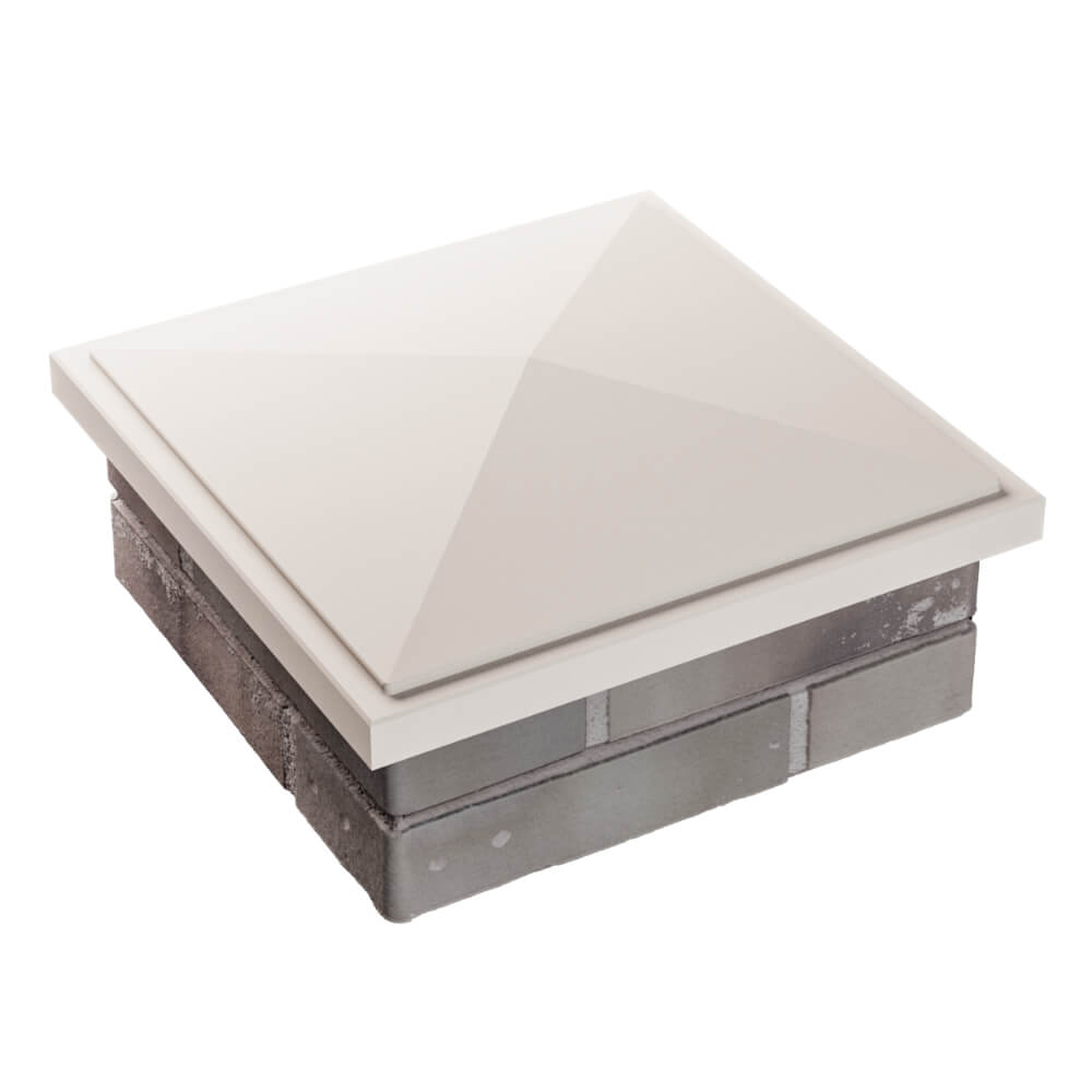 Колпак Zking БонаМоно Бежевый на столб 1.5х1.5 кирпича (385х385, 400х400мм) в Тамбове фото