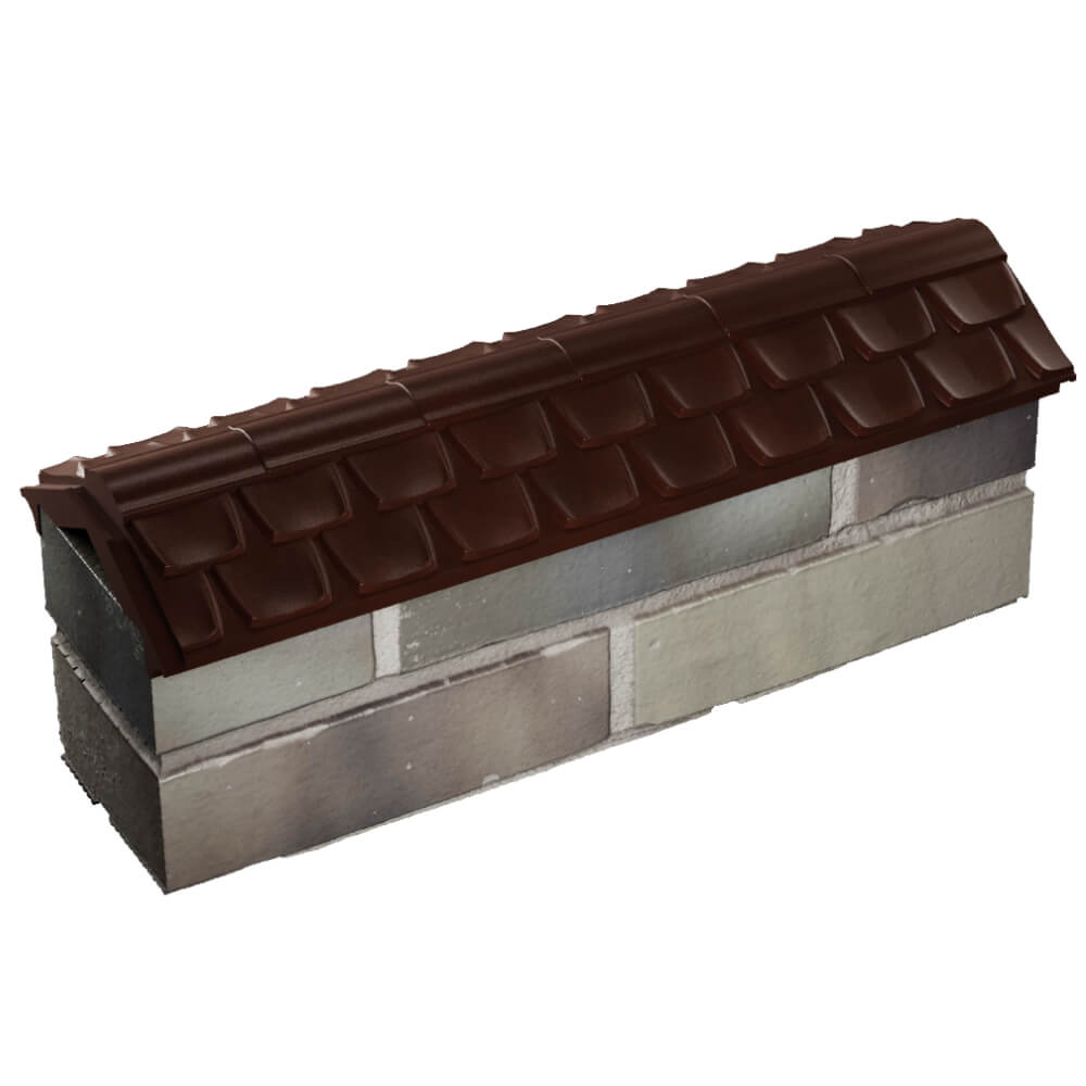 Парапет Zking Эльбрус Коричневый с посадкой на 0.5 кирпича (130мм) в Тамбове фото