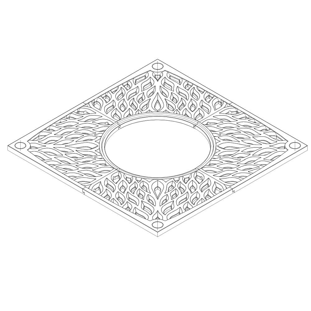 Приствольная решетка для дерева ZKING CRUST 2х2м Черная в Тамбове фото