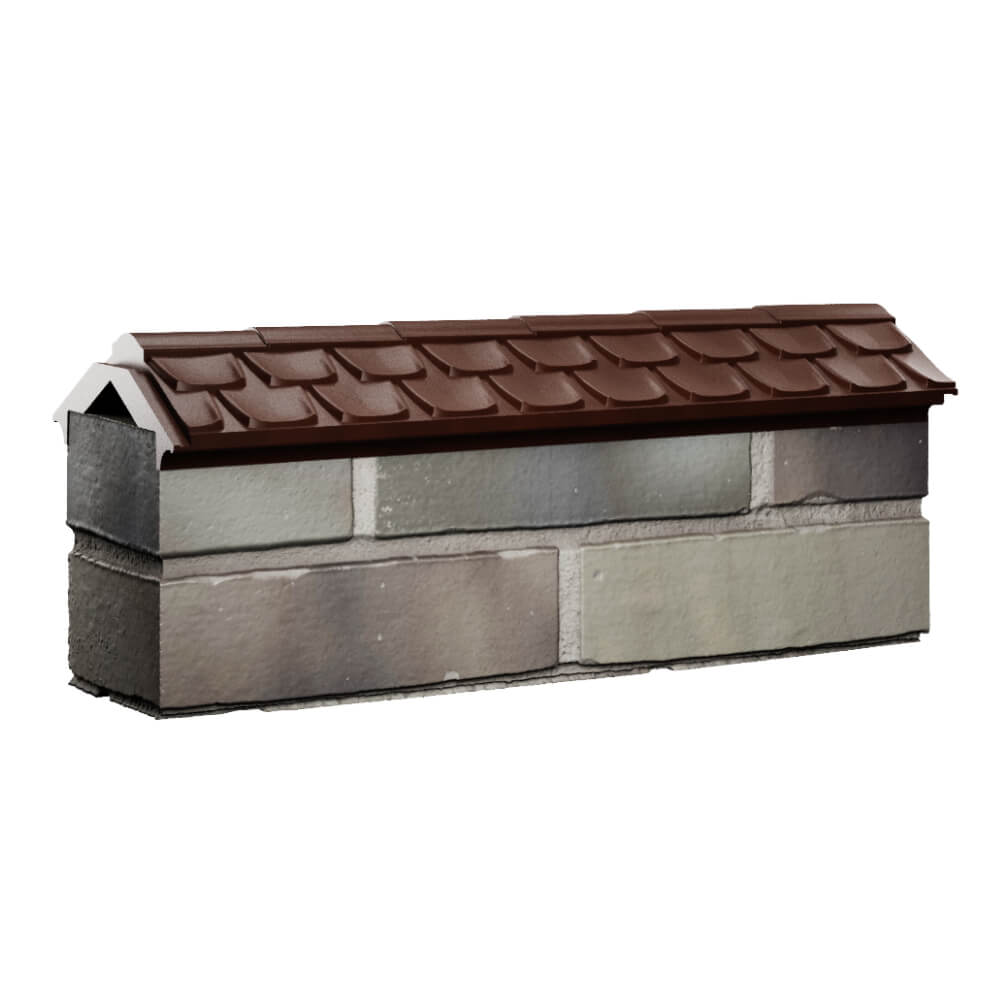 Парапет Zking Эльбрус Коричневый с посадкой на 0.5 кирпича (130мм) Тамбов фото
