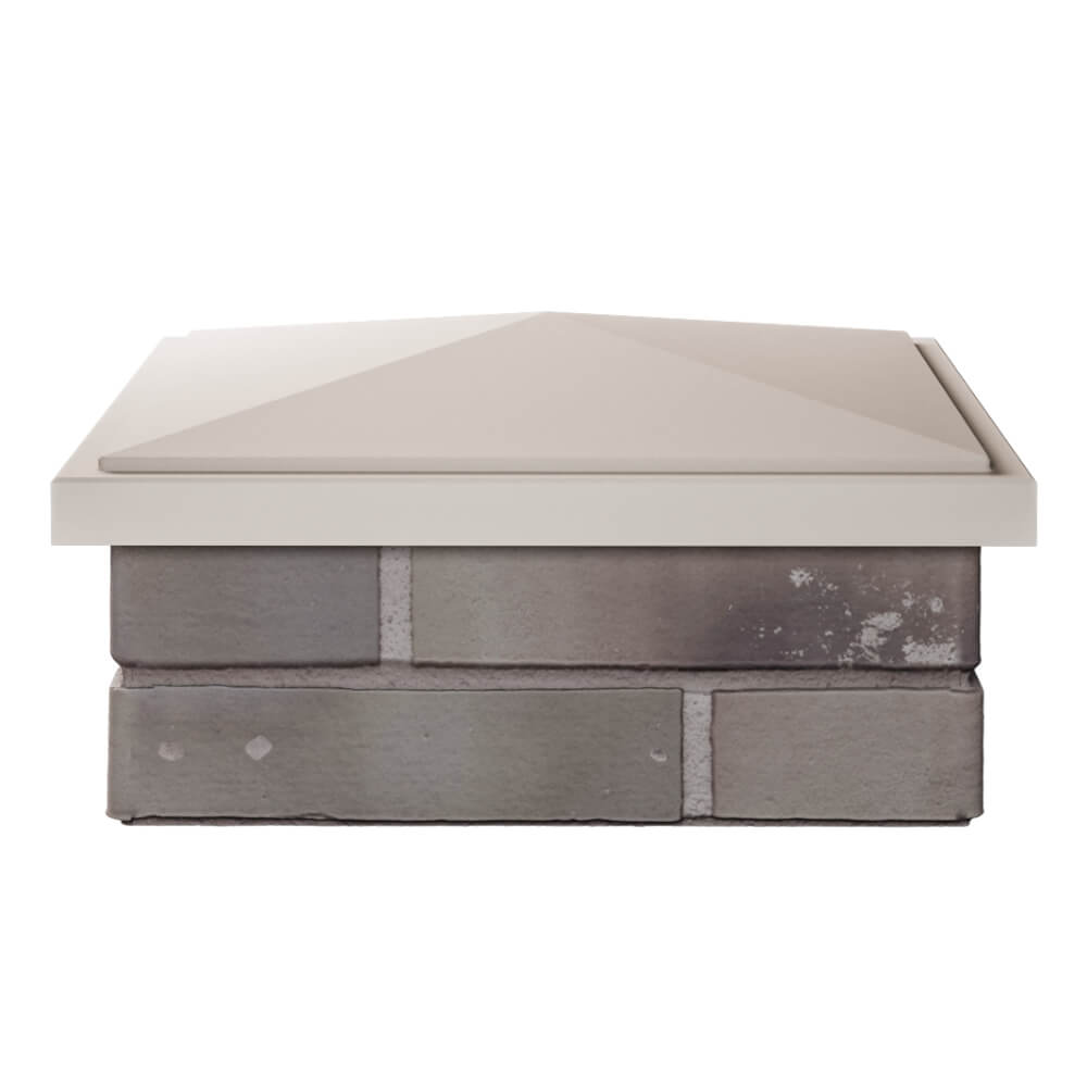 Колпак Zking БонаМоно Бежевый на столб 1.5х1.5 кирпича (385х385, 400х400мм) Тамбов фото