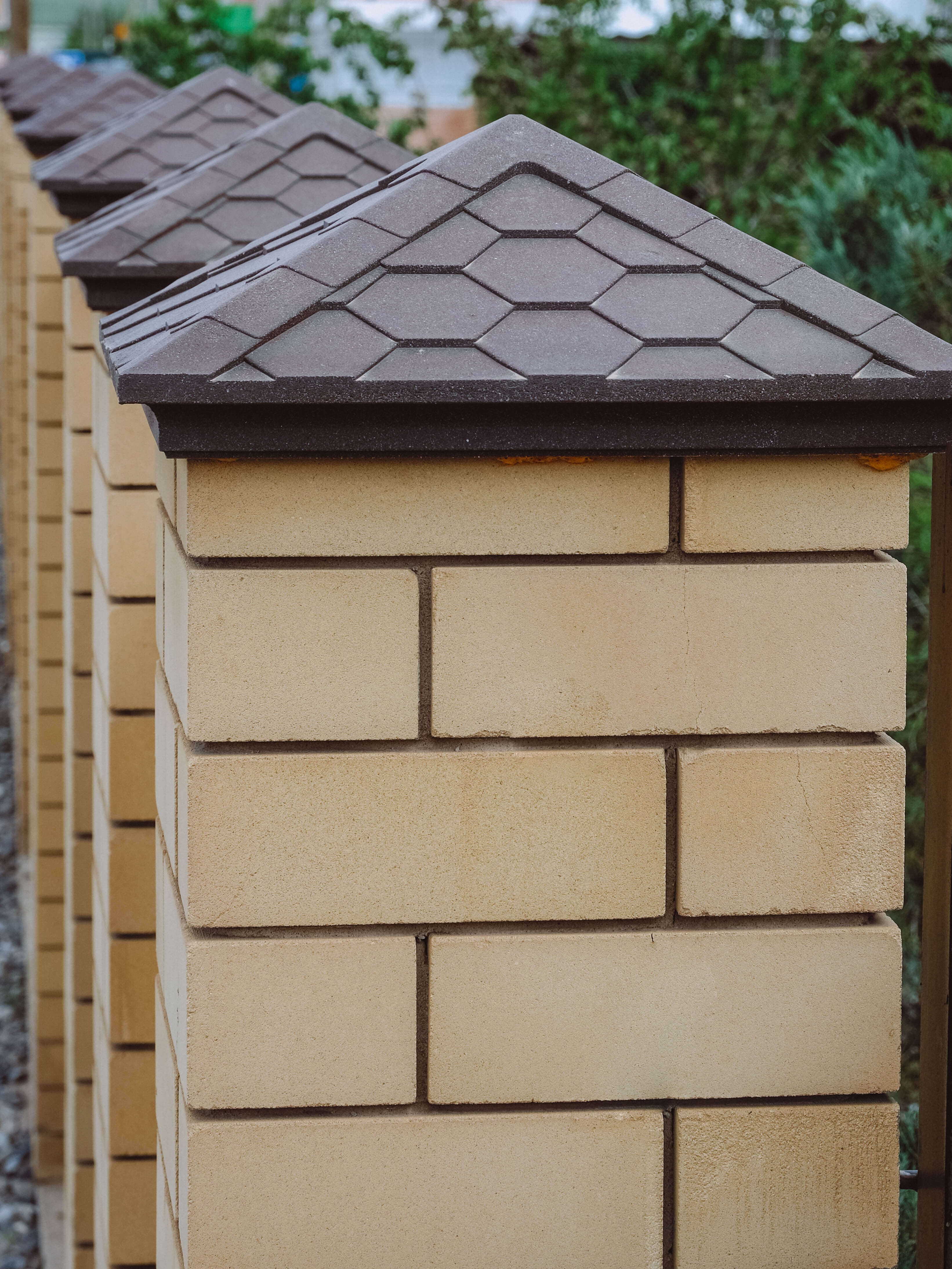 Колпак Zking Эверест Коричневый на столб 1.5х1.5 кирпича (390х390мм) в Тамбове фото