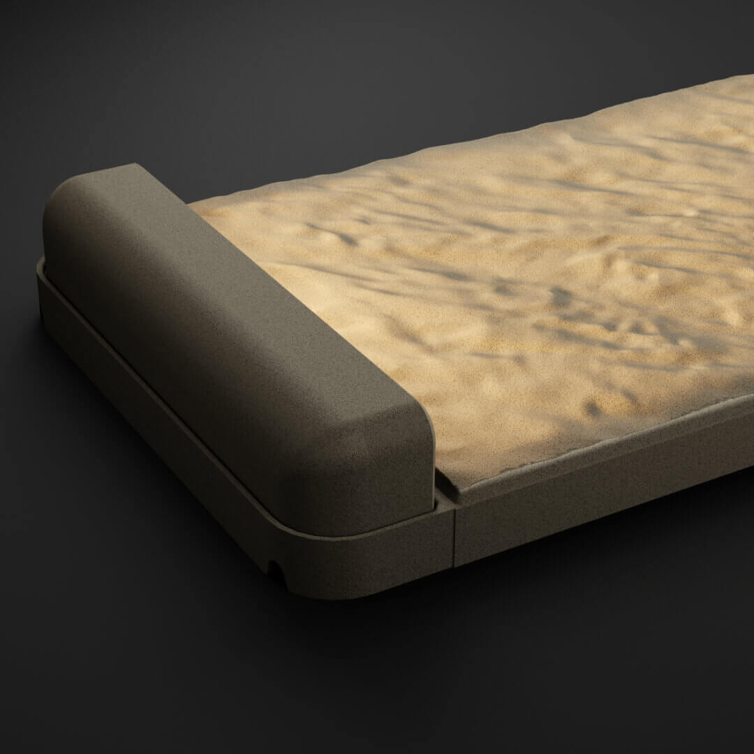 LED Светильник для шаговой плиты STONE Светлая Галька 330х75х98мм в Тамбове фото