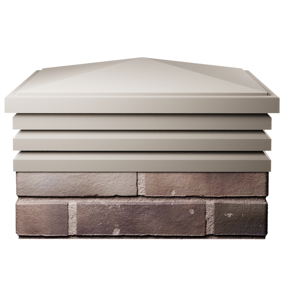 Колпак Zking Бона ХайТек Бежевый на столб 2х2 кирпича (513х513мм) Тамбов фото