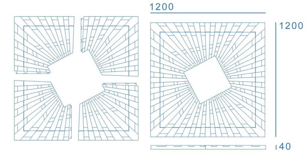 Приствольная решетка для дерева ZKING ATMOSPHERE 1.2х1.2м Зеленая в Тамбове фото