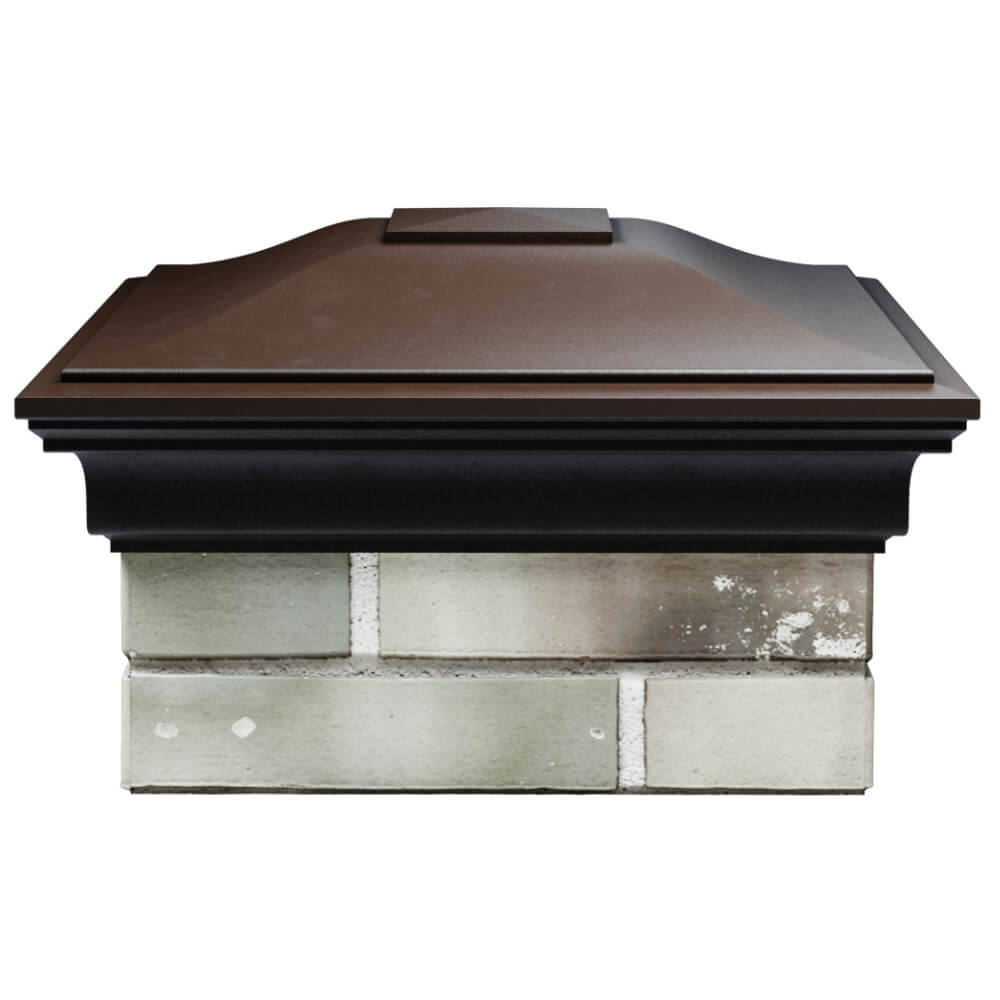 Колпак Zking Монблан Коричневый на столб 1.5х1.5 кирпича (385х385мм) Тамбов фото