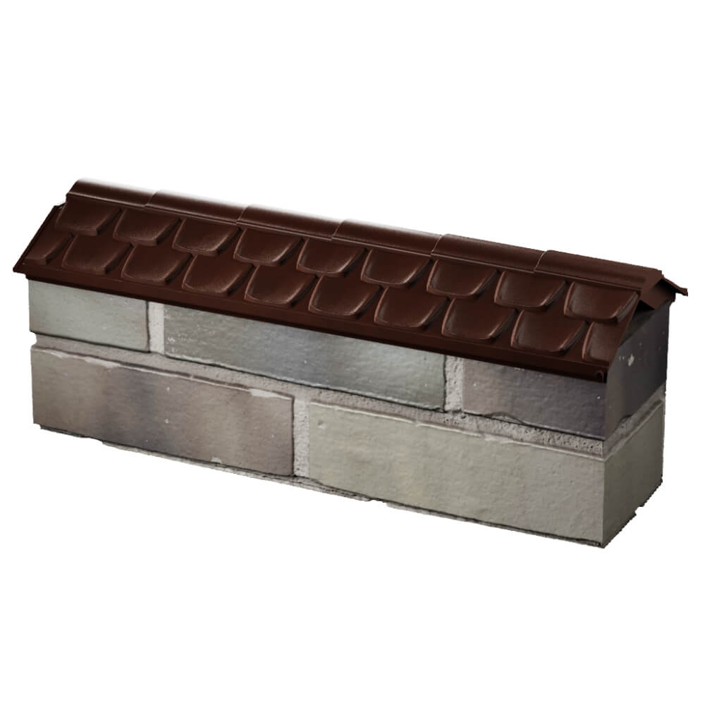 Парапет Zking Эльбрус Коричневый с посадкой на 0.5 кирпича (130мм) в Тамбове фото