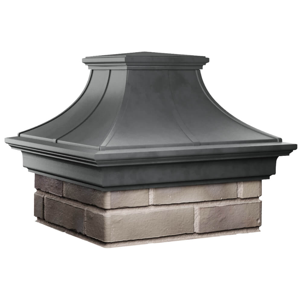 Колпак Zking Монблан Премиум Серый на столб 1.5х1.5 кирпича (385х385мм) в Тамбове фото