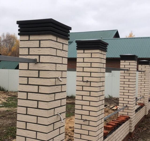 Колпак Zking Бона ХайТек Коричневый на столб 1.5х1.5 кирпича (385х385мм) в Тамбове фото