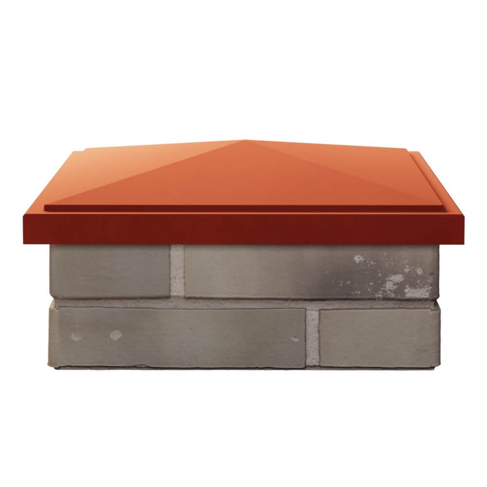 Колпак Zking БонаМоно Красный на столб 1.5х1.5 кирпича (385х385, 400х400мм) Тамбов фото