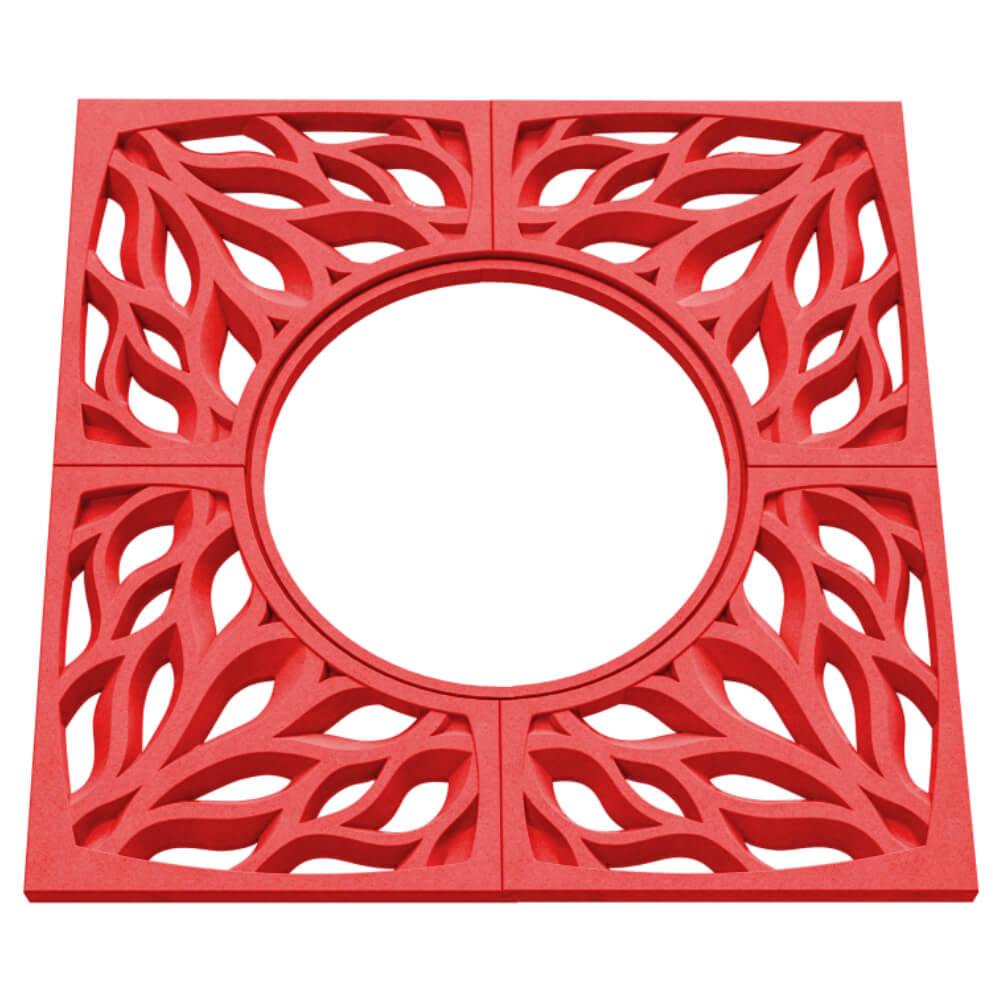 Приствольная решетка для дерева ZKING CRUST 1.2х1.2м Красная в Тамбове фото