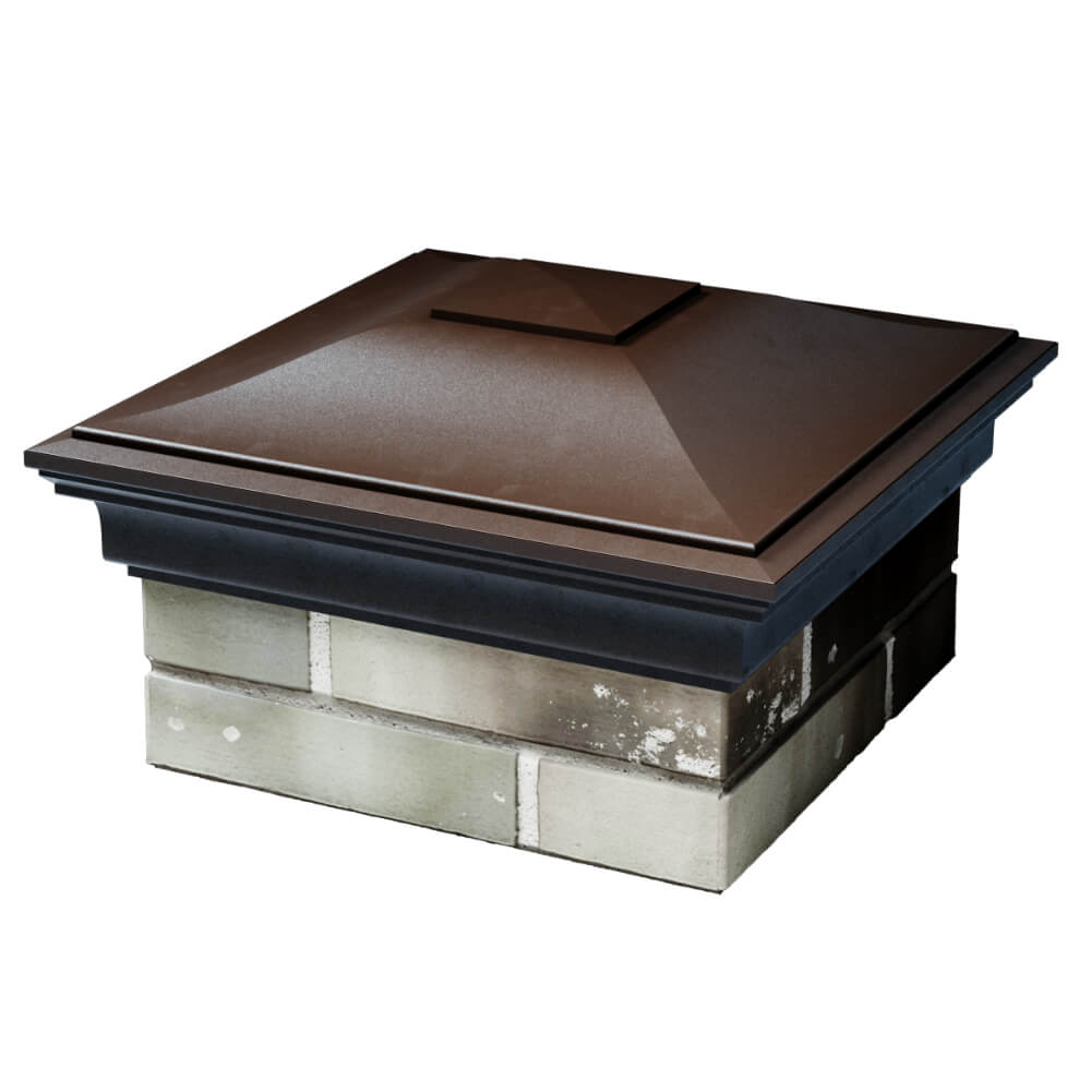 Колпак Zking Монблан Коричневый на столб 1.5х1.5 кирпича (385х385мм) в Тамбове фото