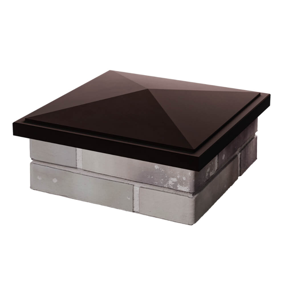 Колпак Zking БонаМоно Коричневый на столб 1.5х1.5 кирпича (385х385, 400х400мм) в Тамбове фото