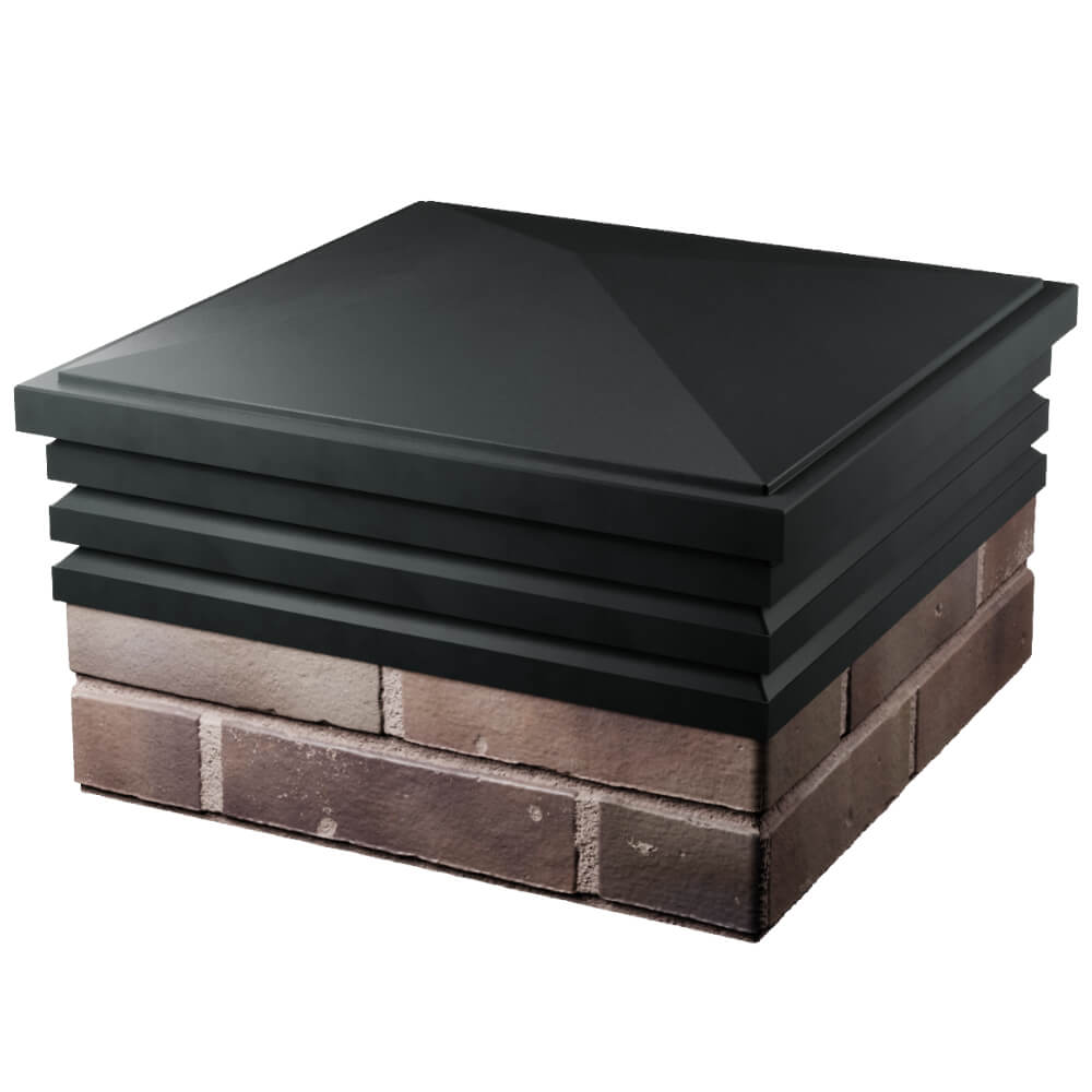 Колпак Zking Бона ХайТек Черный на столб 2х2 кирпича (513х513мм) в Тамбове фото