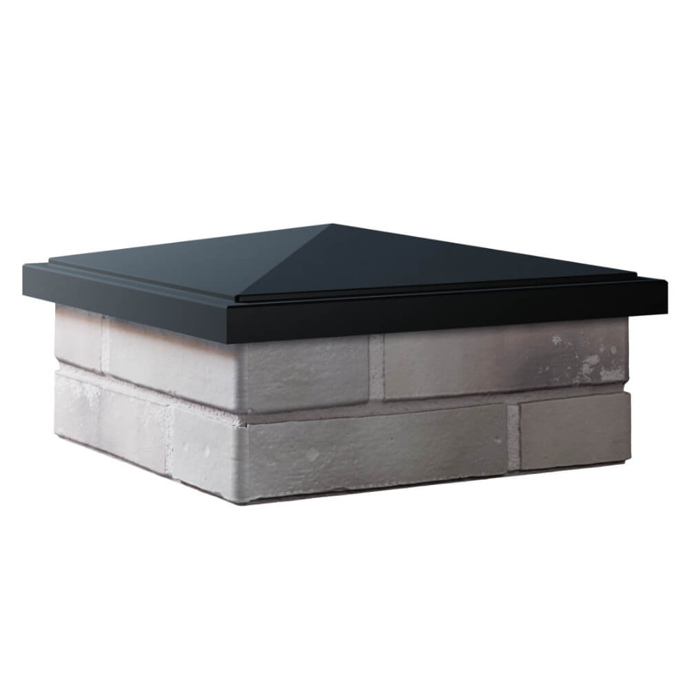 Колпак Zking БонаМоно Черный на столб 1.5х1.5 кирпича (385х385, 400х400мм) в Тамбове фото