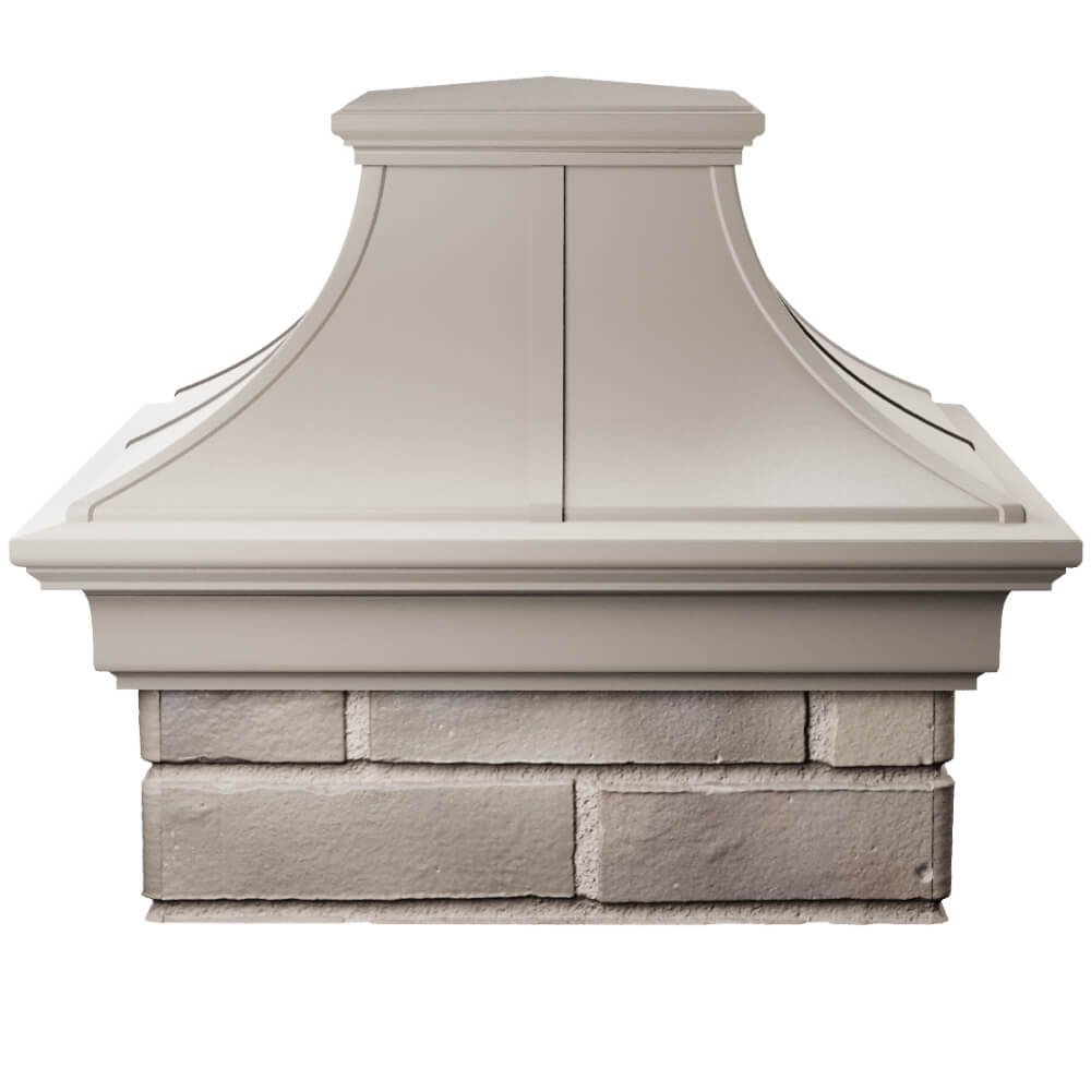 Колпак Zking Монблан Премиум Бежевый на столб 1.5х1.5 кирпича (385х385мм) Тамбов фото