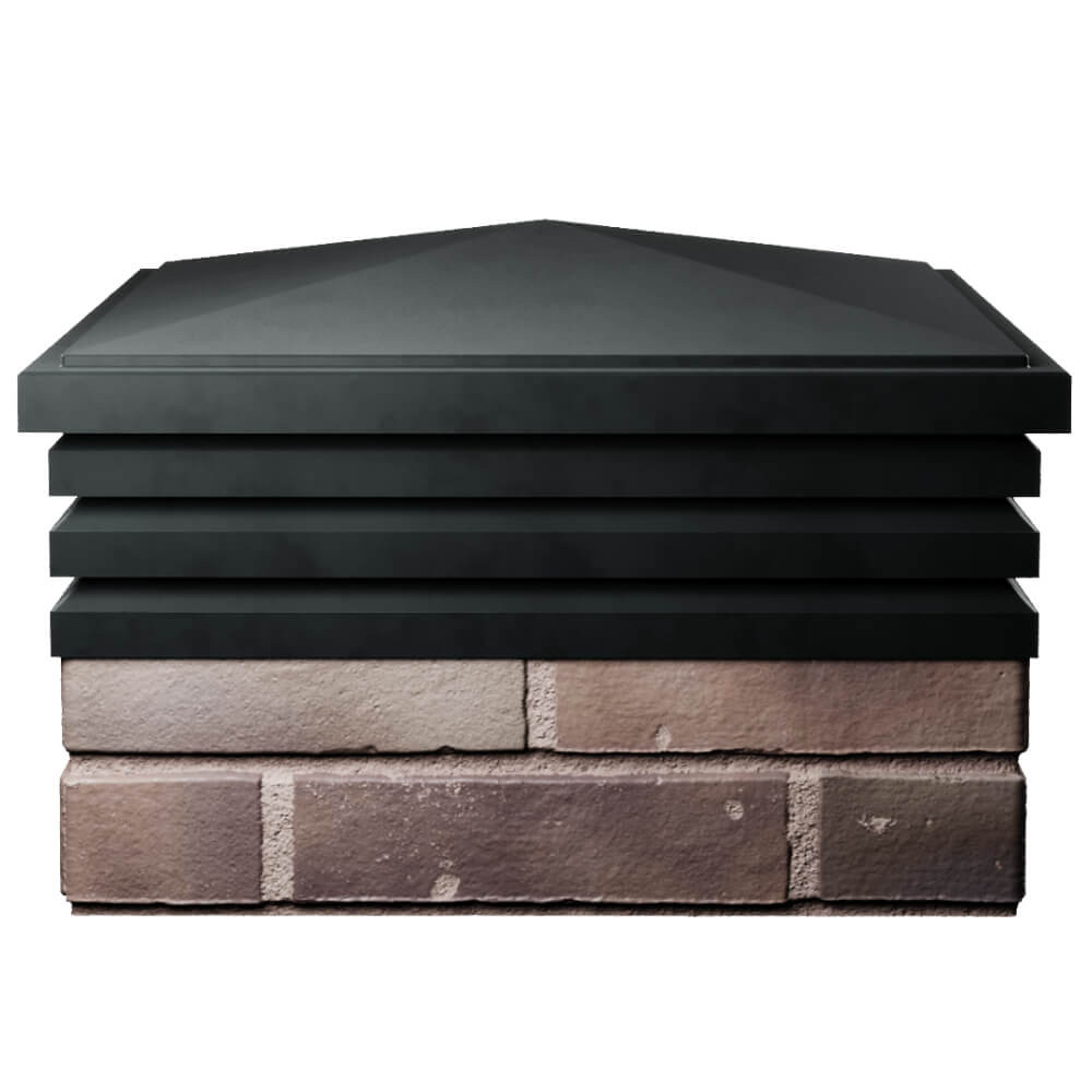 Колпак Zking Бона ХайТек Черный на столб 2х2 кирпича (513х513мм) Тамбов фото