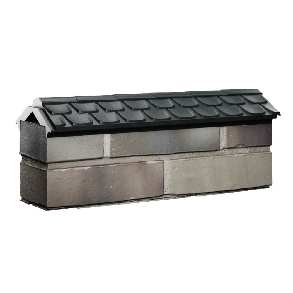 Парапет Zking Эльбрус Черный с посадкой на 0.5 кирпича (130мм) Тамбов фото