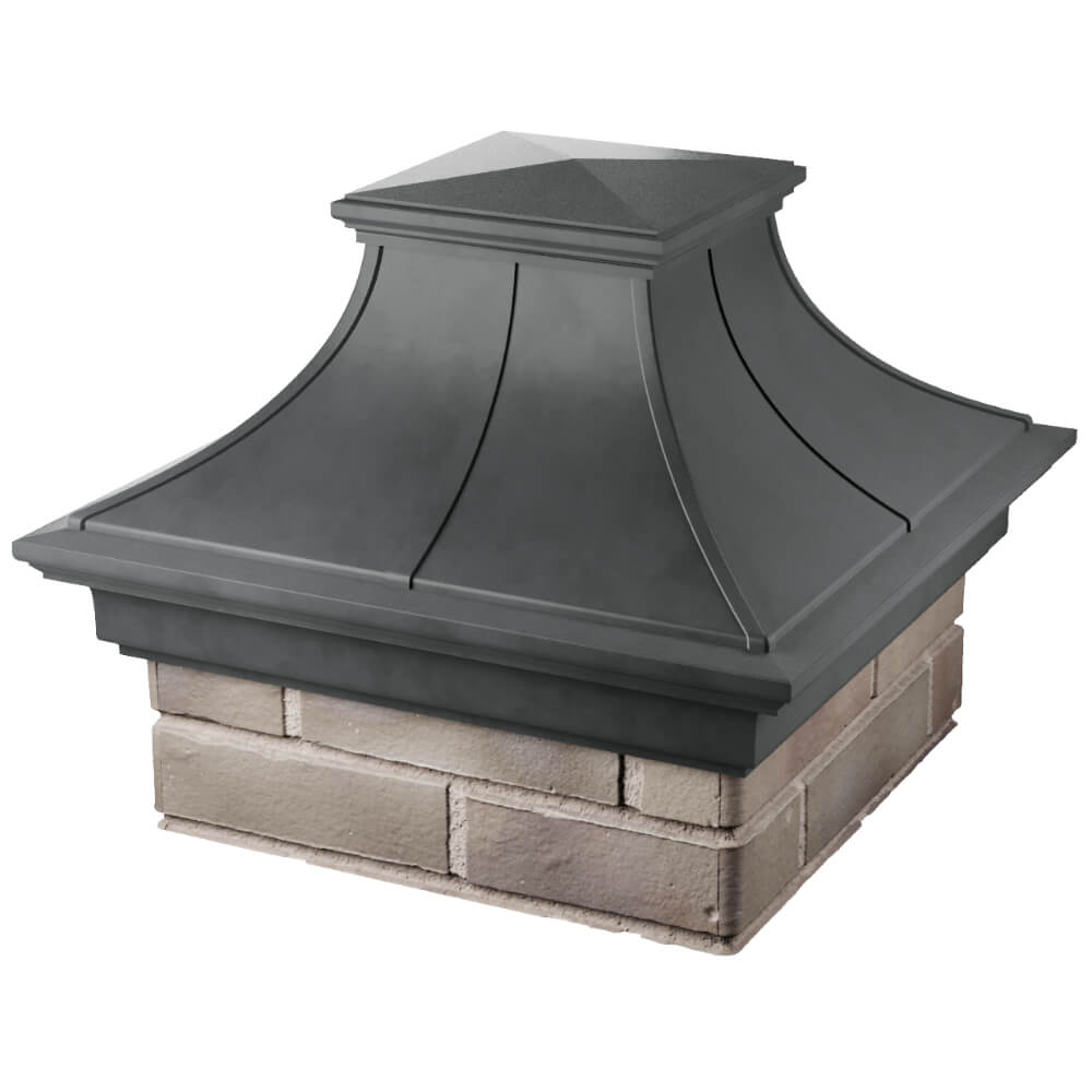 Колпак Zking Монблан Премиум Серый на столб 1.5х1.5 кирпича (385х385мм) в Тамбове фото