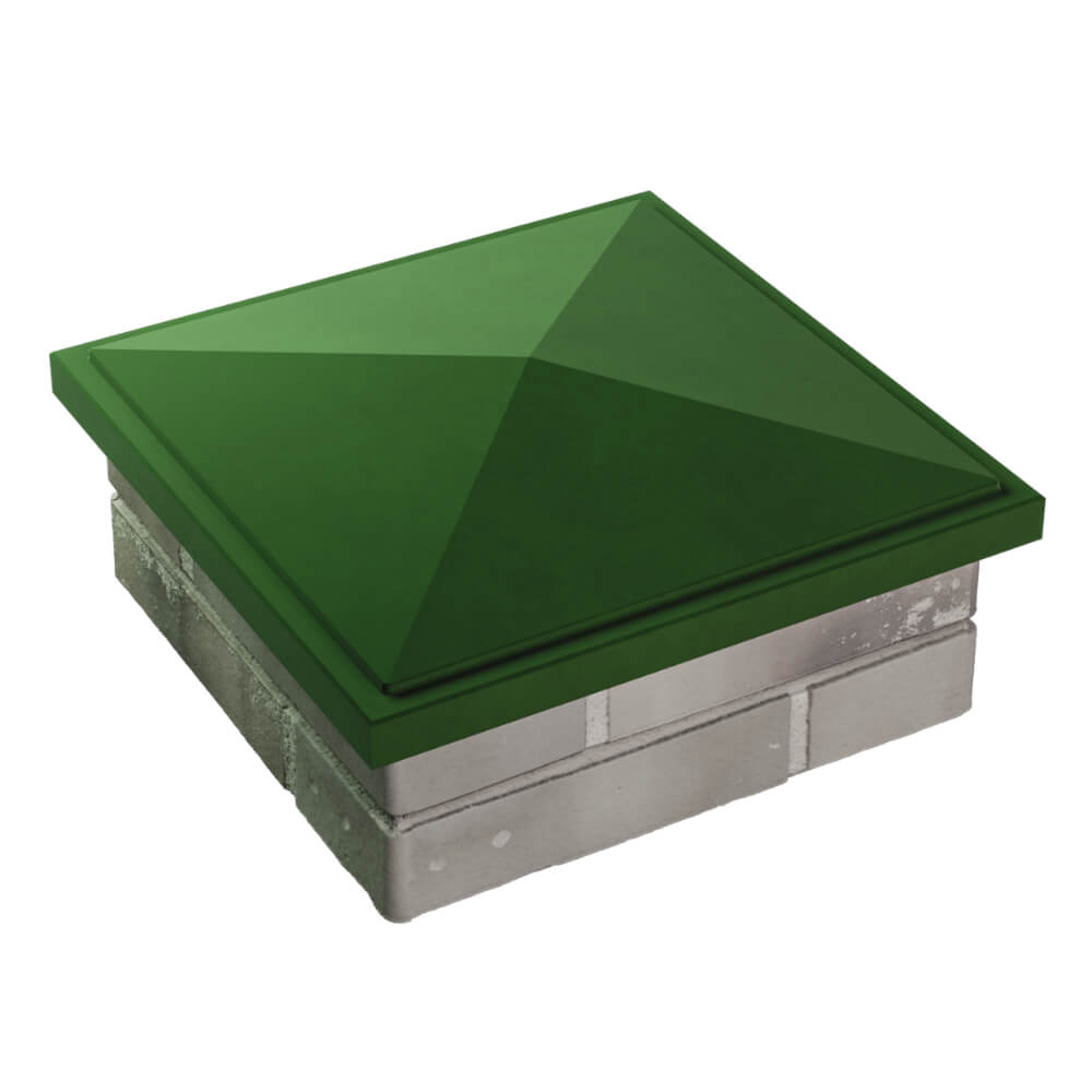 Колпак Zking БонаМоно Зеленый на столб 1.5х1.5 кирпича (385х385, 400х400мм) в Тамбове фото