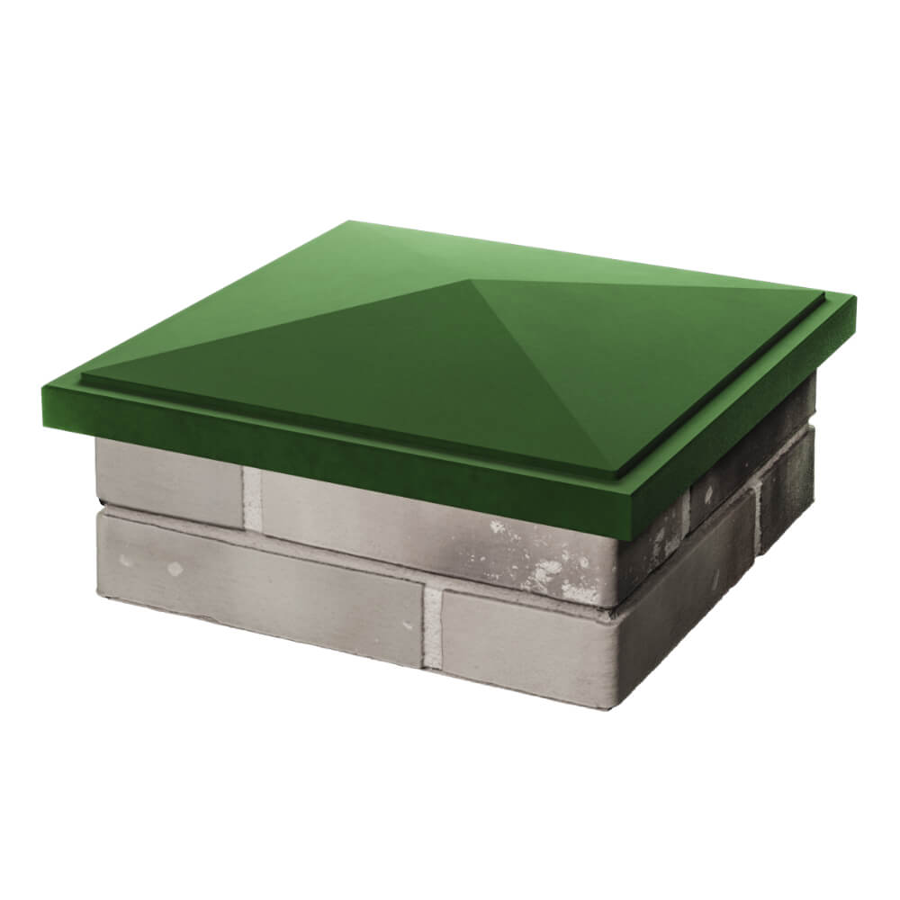 Колпак Zking БонаМоно Зеленый на столб 1.5х1.5 кирпича (385х385, 400х400мм) в Тамбове фото