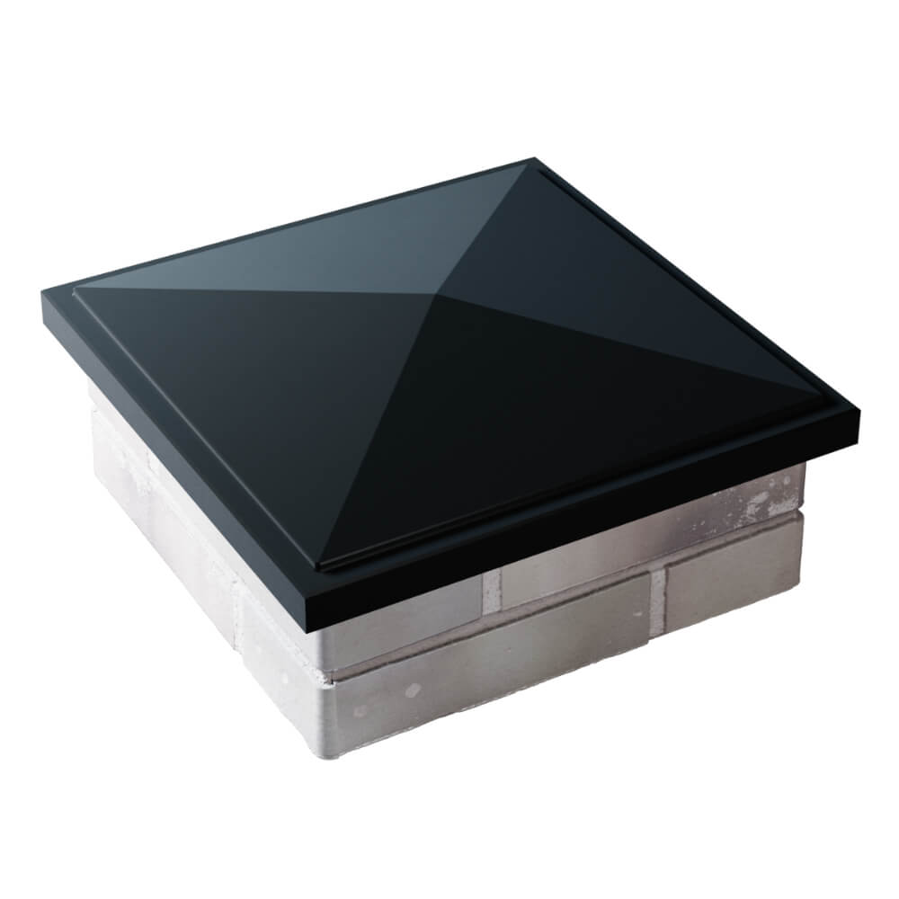 Колпак Zking БонаМоно Черный на столб 1.5х1.5 кирпича (385х385, 400х400мм) в Тамбове фото