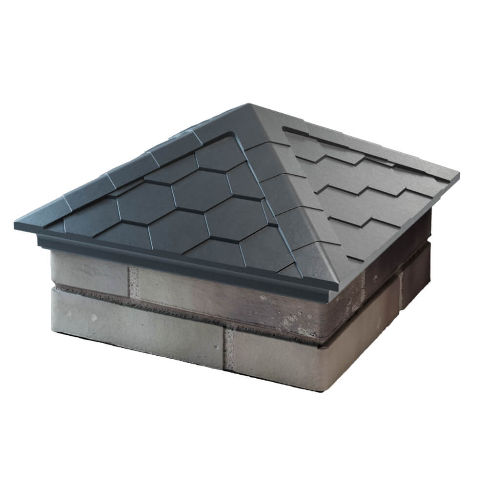 Колпак Zking Эверест Серый на столб 1.5х1.5 кирпича (390х390мм) в Тамбове фото