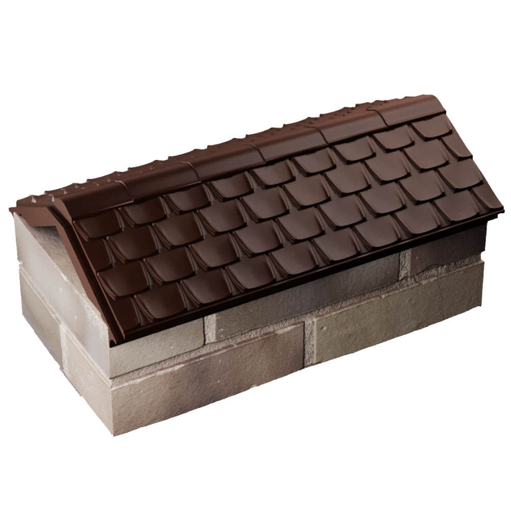 Парапет Zking Эльбрус Коричневый с посадкой на 1 кирпич (255мм) в Тамбове фото