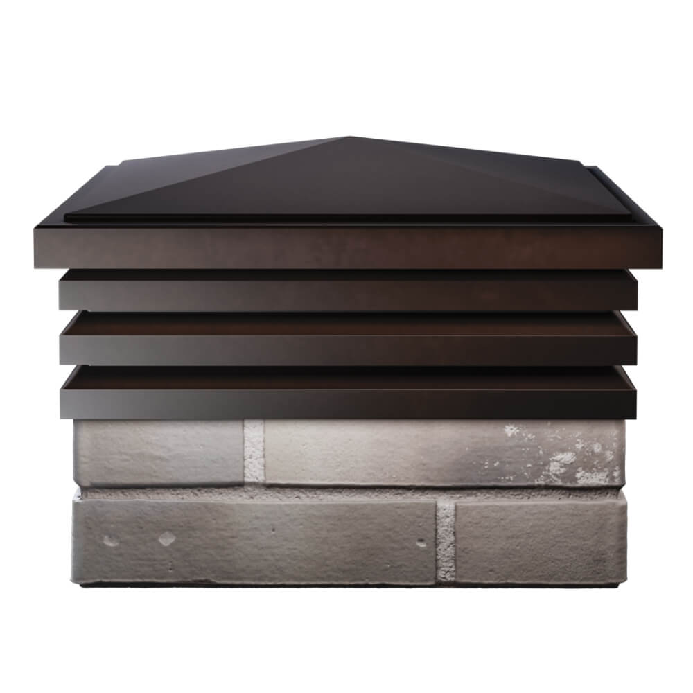 Колпак Zking Бона ХайТек Коричневый на столб 1.5х1.5 кирпича (385х385мм) Тамбов фото