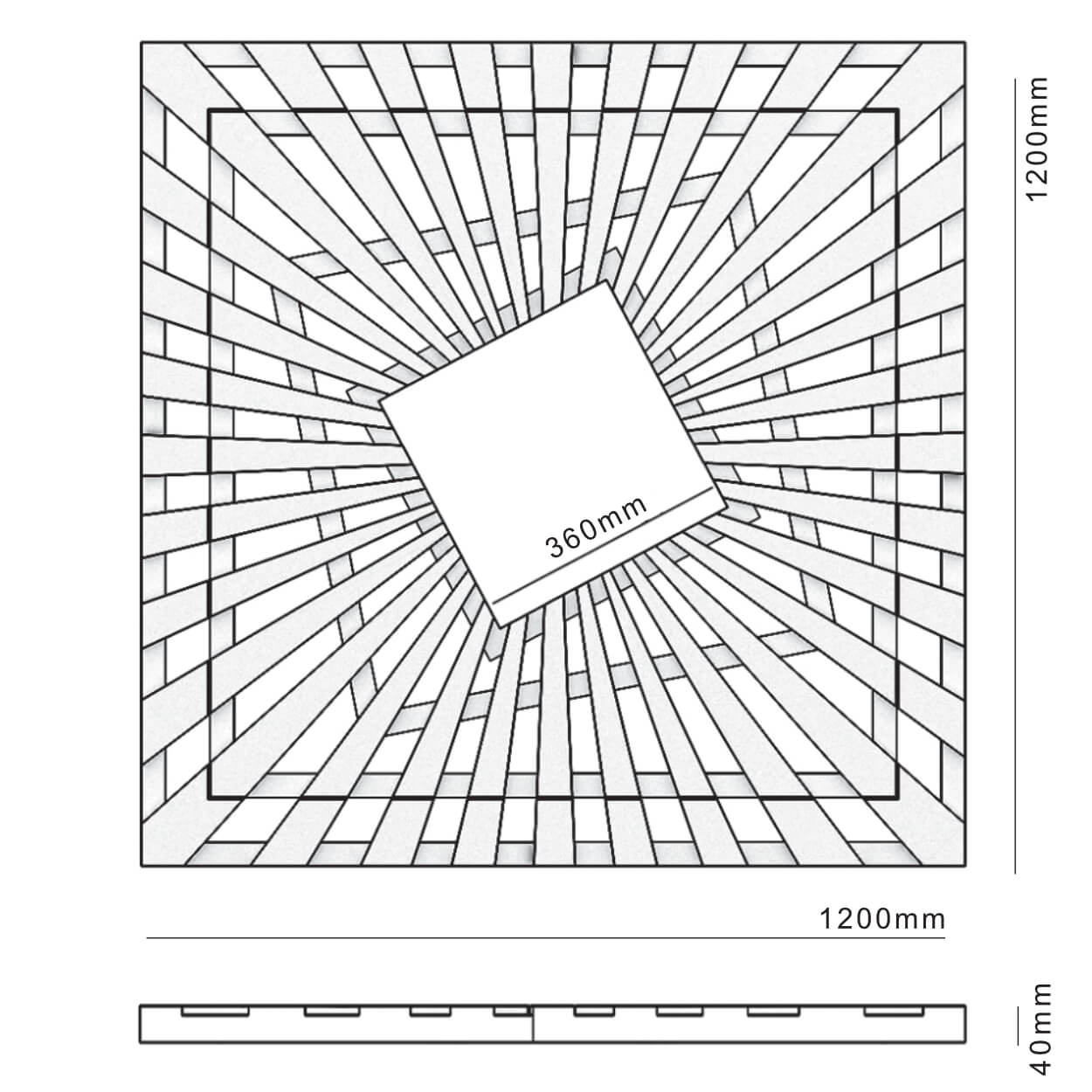 Приствольная решетка для дерева ZKING ATMOSPHERE 1.2х1.2м Черная в Тамбове фото