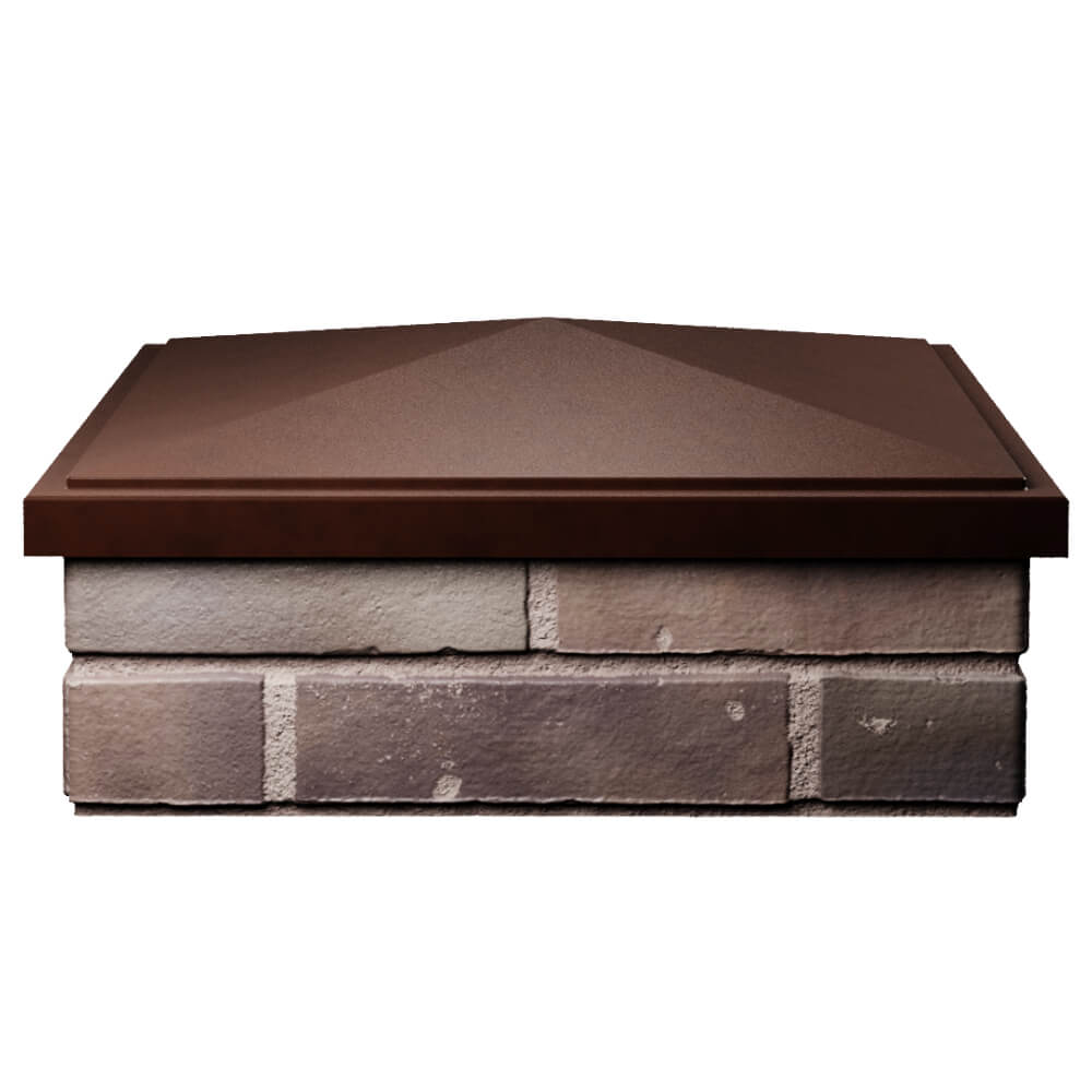 Колпак Zking БонаМоно Коричневый на столб 2х2 кирпича (515х515, 530х530мм) Тамбов фото