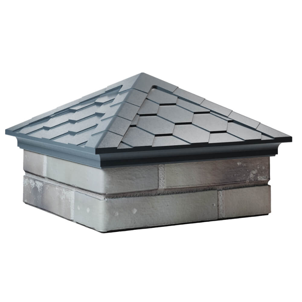 Колпак Zking Эверест Серый на столб 1.5х1.5 кирпича (390х390мм) в Тамбове фото