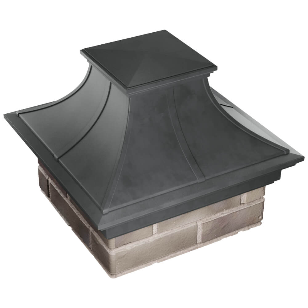 Колпак Zking Монблан Премиум Серый на столб 1.5х1.5 кирпича (385х385мм) в Тамбове фото