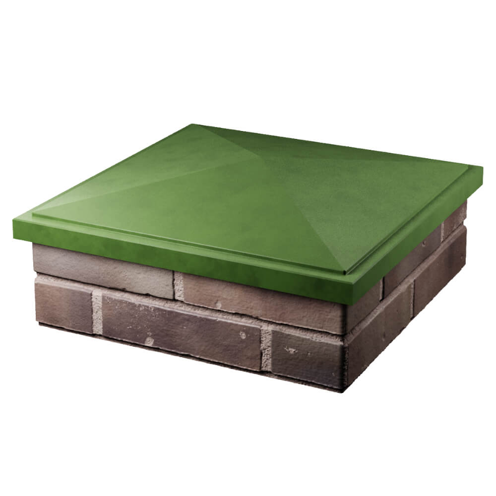 Колпак Zking БонаМоно Зеленый на столб 2х2 кирпича (515х515, 530х530мм) в Тамбове фото