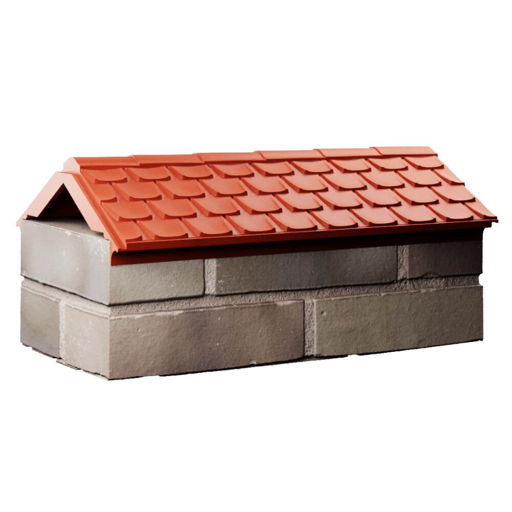 Парапет Zking Эльбрус Красный с посадкой на 1 кирпич (255мм) Тамбов фото