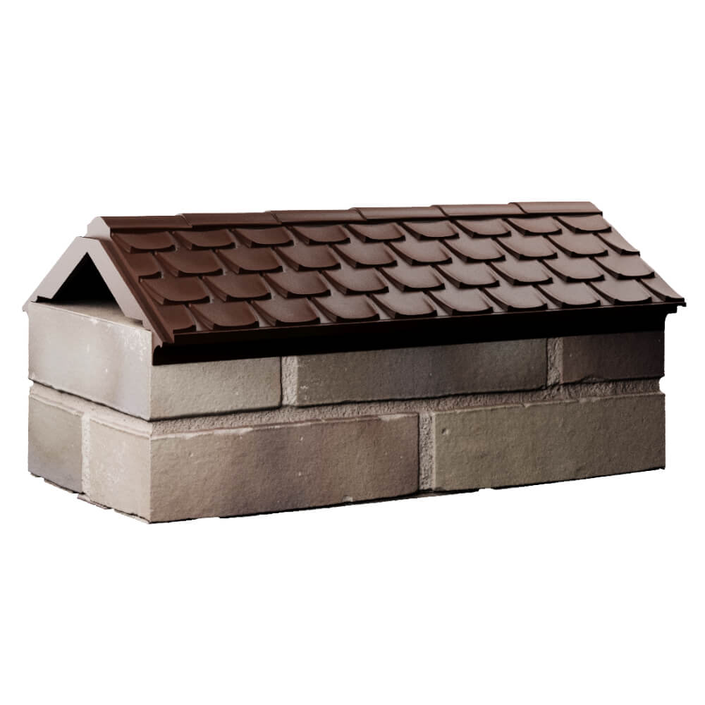 Парапет Zking Эльбрус Коричневый с посадкой на 1 кирпич (255мм) Тамбов фото