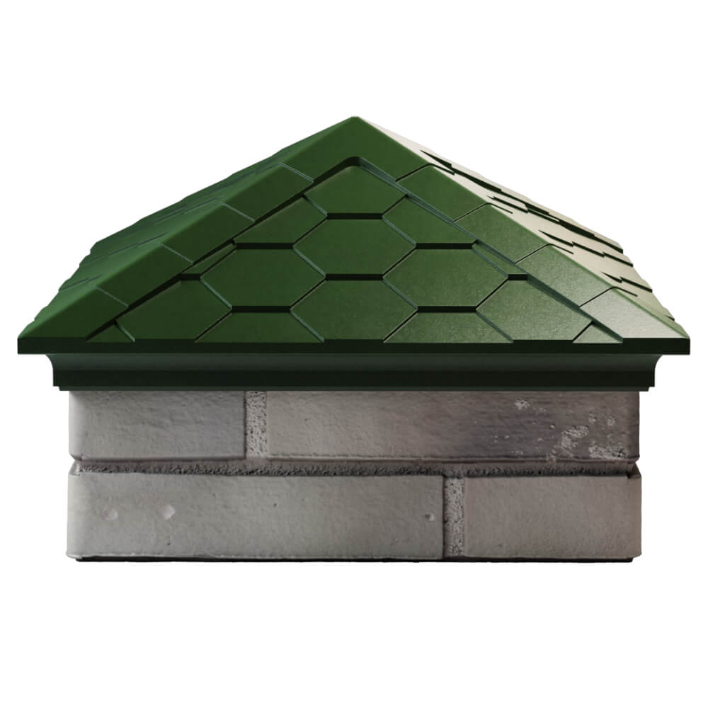 Колпак Zking Эверест Зеленый на столб 1.5х1.5 кирпича (390х390мм) Тамбов фото
